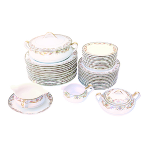 Antique French Haviland Limoges Arcadia China, 12 Place Settings + Serving, 39 Pieces