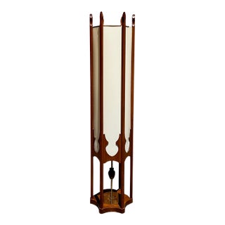 Mid 20th Century Mid-Century Modern Modeline of California Walnut Floor Lamp With Parchment Shade For Sale