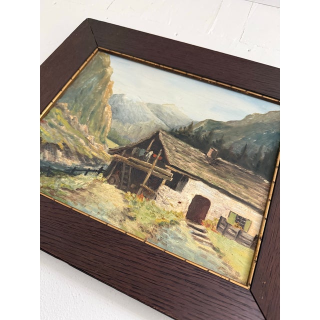 Traditional Late 19th Century German Alpine Oil Painting - Signed by Fische For Sale - Image 3 of 6
