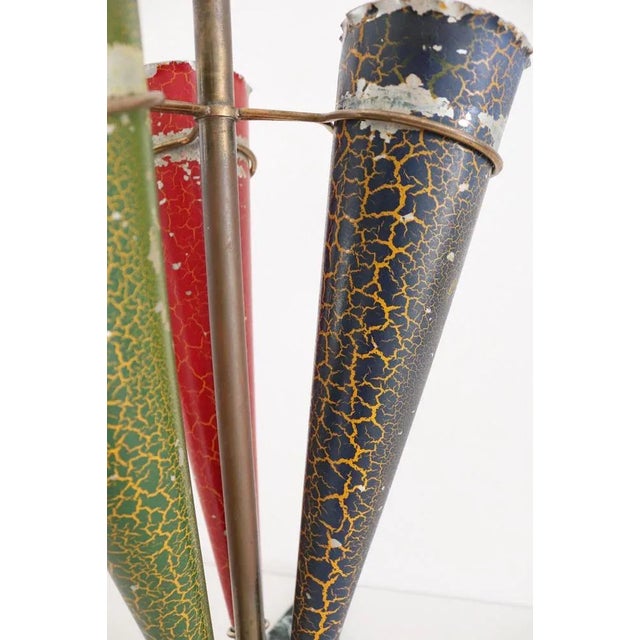 Italian Umbrella Stand in Brass and Marble, 1950s For Sale - Image 13 of 15