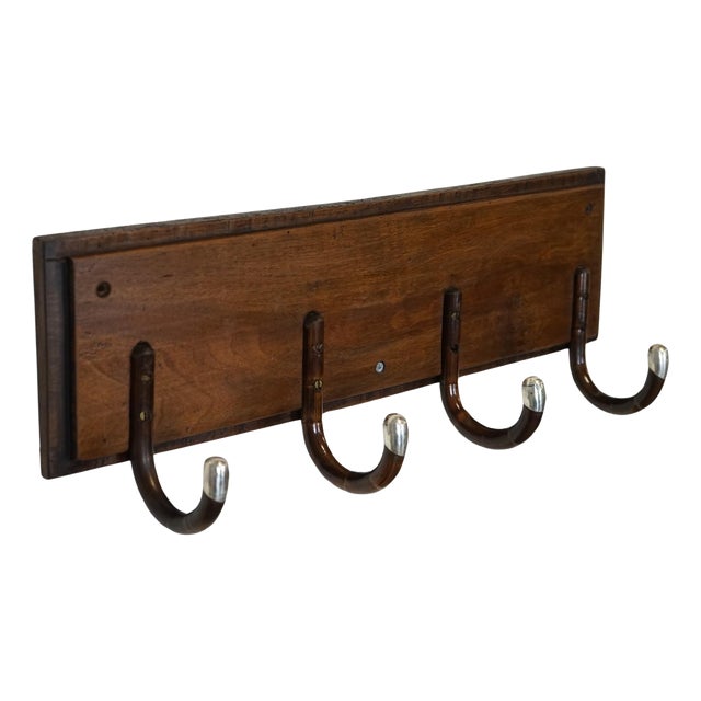 Vintage Art Deco Sterling Siilver Mounted Hat Coat Wall Rack, 1920 For Sale