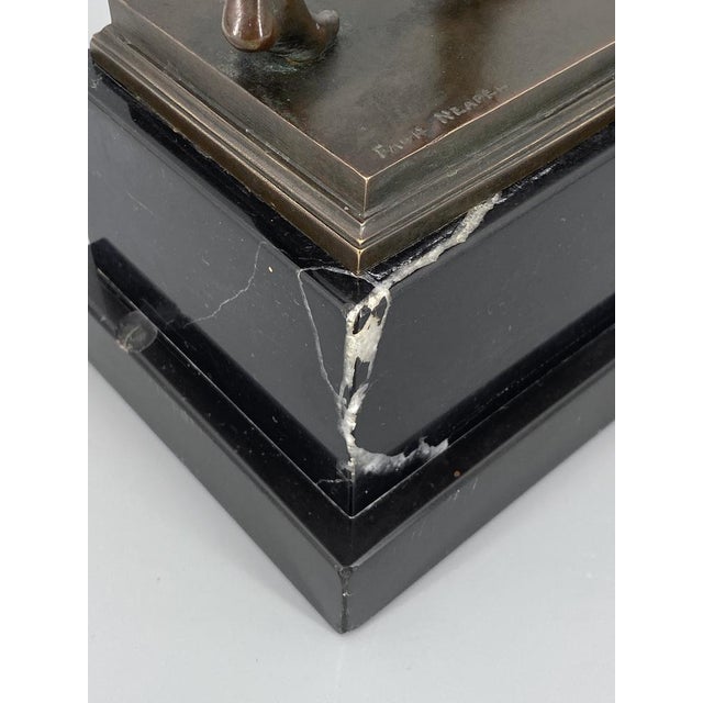 Fauno Danzante of Pompeii, Bronze on a Marble Base, Signed For Sale - Image 9 of 15