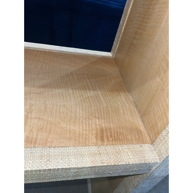 Crate and Barrel Grasscloth “Meadow” Console Table For Sale - Image 12 of 12