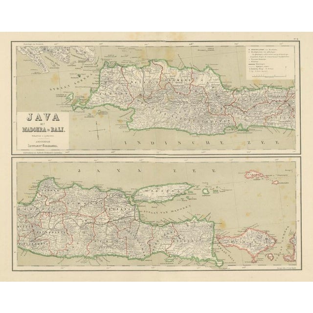 Map of Java, Madura and Bali, 1884 For Sale - Image 4 of 12