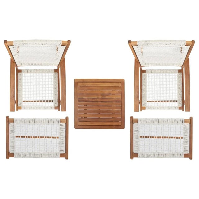 Brown Chantelle 5 Piece Living Set - Natural/White For Sale - Image 8 of 10