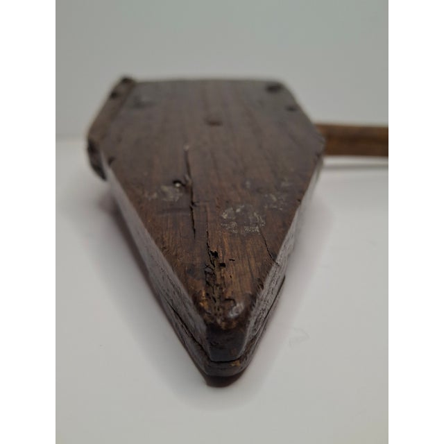 Museum Grade 18th Century Polish Galician Purim Grogger Rare Triangular Frame For Sale - Image 12 of 18