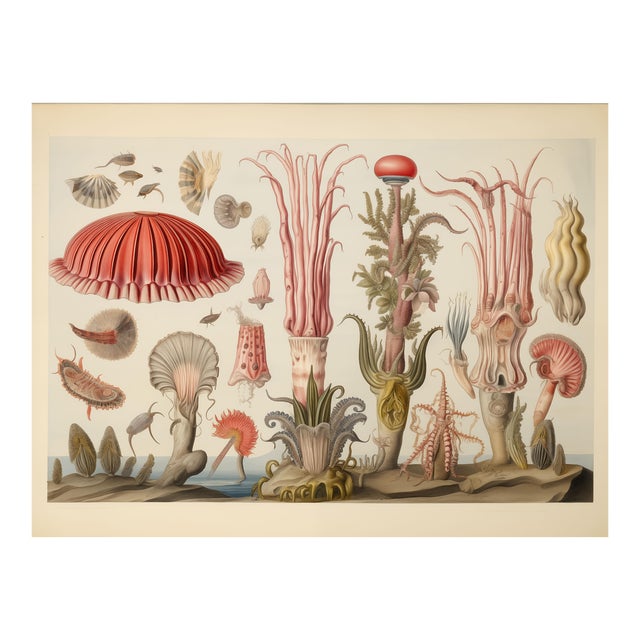 24" X 18" Fantasy Seascape Fine Art Print / Sea Shells / Seaside For Sale