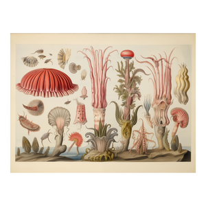 24" X 18" Fantasy Seascape Fine Art Print / Sea Shells / Seaside