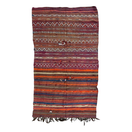 Mid-Century Moroccan Tribal Rug, 1930s For Sale