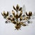 1980s Wrought and Gilded Iron 4-Light Wall Light with Leaves and Flowers For Sale - Image 5 of 10