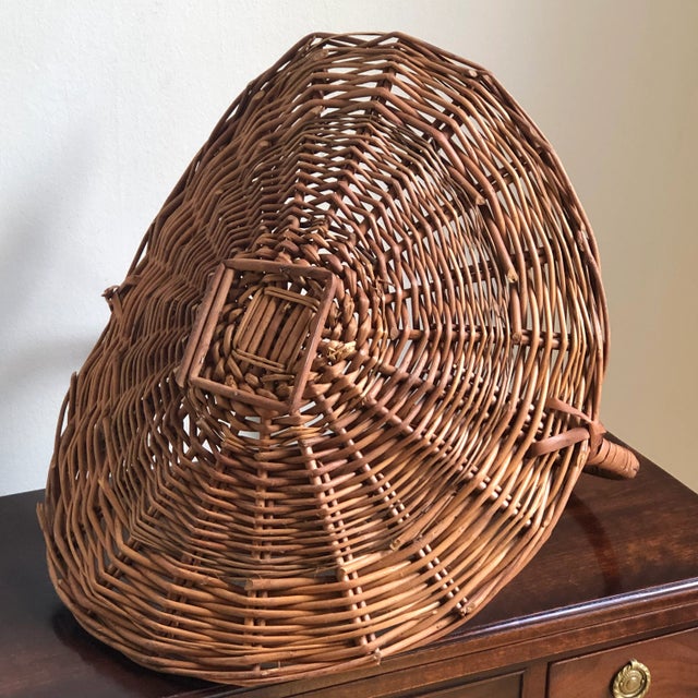 Mid 20th Century Vintage European Flower Gathering Basket For Sale - Image 5 of 12
