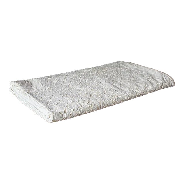 Bela White Applique Coverlet For Sale