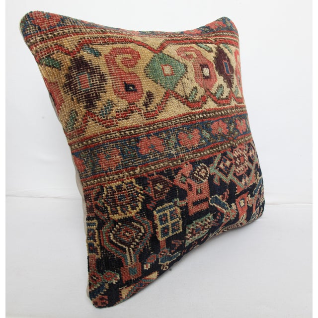 Here i am listing a antique 100% Handmade double knotted rug pillow cover, made from Antique tribal Prersian Ferehan rug...