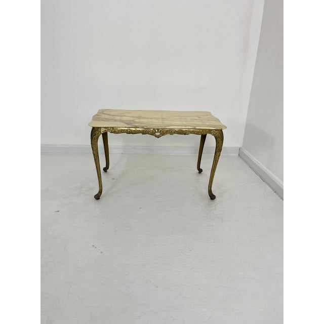 Mid-Century Brass and Marble Coffee Table, Italy, 1950s For Sale - Image 9 of 14