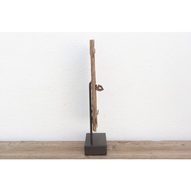 19th Century 19th Century Rustic Wood & Iron Window For Sale - Image 5 of 8