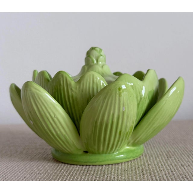 Vintage Italian Artichoke Lidded Bowl For Sale In Miami - Image 6 of 12