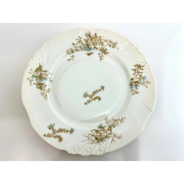 Ceramic 1940s Vintage Jean Pouyat Limoges Dinner Plates- Set of 5 For Sale - Image 7 of 12