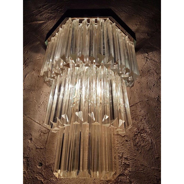 Trimmed Glass Wall Lamp from Venini, 1960s For Sale - Image 9 of 14