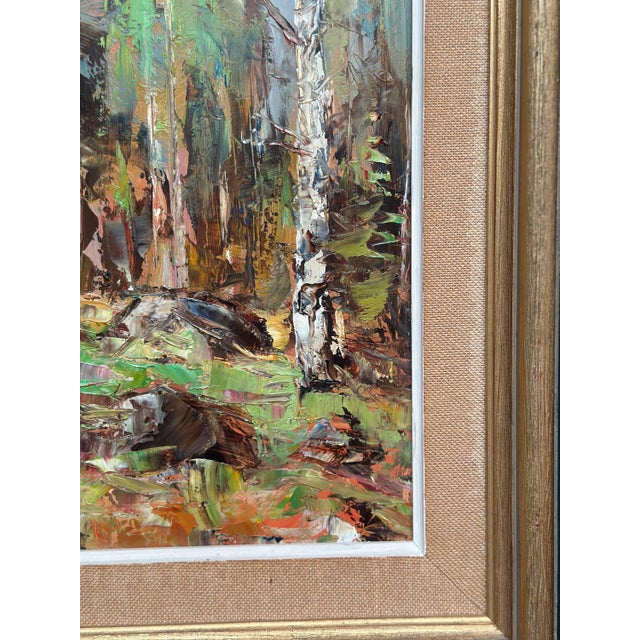 John Sköld, Birch Forest, 1954, Oil on Canvas, Framed For Sale - Image 12 of 18