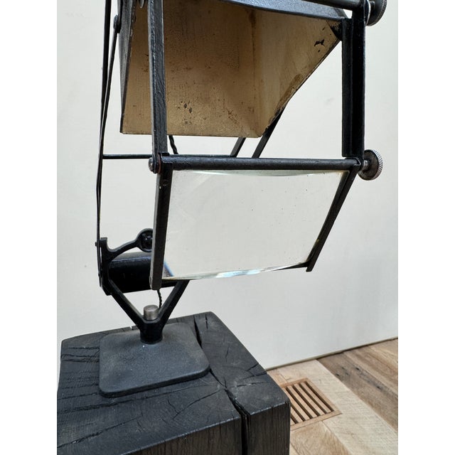 Metal 1940s Hadrill & Horstmann 'Pluslite' Counterbalance Lamp With Magnifying Glass For Sale - Image 7 of 12