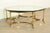 Mid-Century Modern LaBarge Hollywood Regency Brass and Glass Hooved Feet Cocktail Table, Circa 1960s For Sale - Image 3 of 14