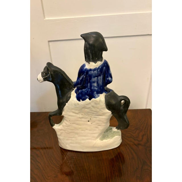 Antique Staffordshire Figure of Dick Turpin on Horseback, 1880 For Sale - Image 3 of 11