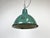 Green Industrial Green Enamel Factory Lamp, 1960s For Sale - Image 8 of 16