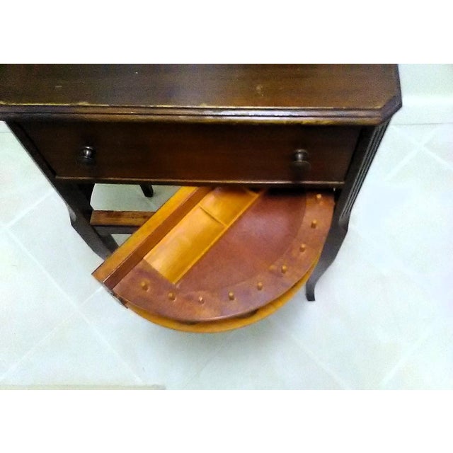 Vintage Mid-Century Arts & Craft/Mission Style Sewing Table/Stand For Sale - Image 9 of 12