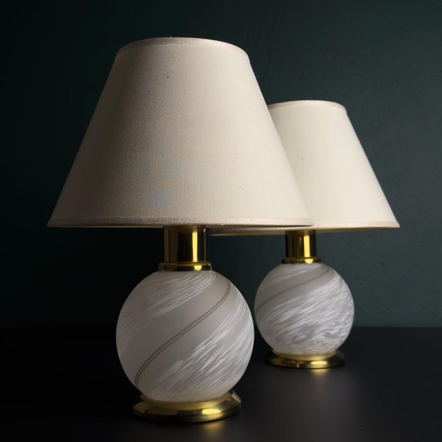 Vintage Murano Glass Table Lamps, Italy, 1970s, Set of 2 For Sale - Image 4 of 18