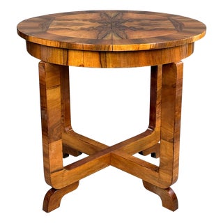 Art-Deco Small Folding Dining Table in Walnut, 1930s For Sale