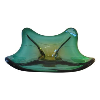 Large Sommerso Murano Glass Bowl from Seguso, 1960s For Sale