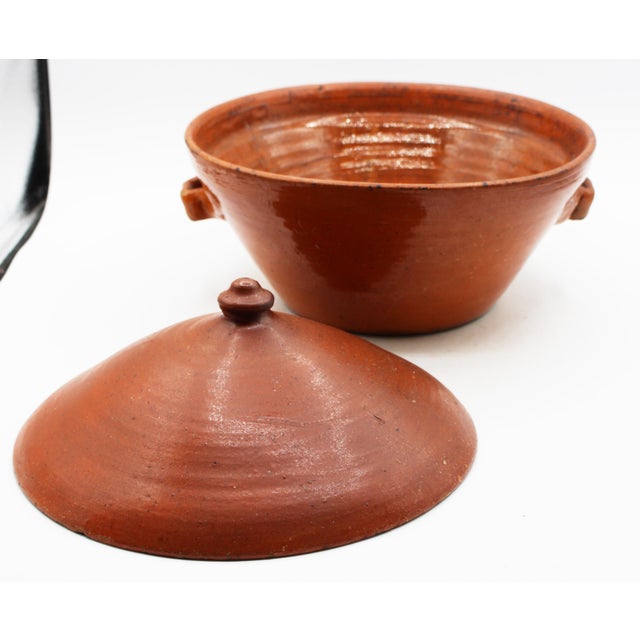 1930s Circa 1930s American Ben Owen I Large Pottery Covered Bowl For Sale - Image 5 of 9