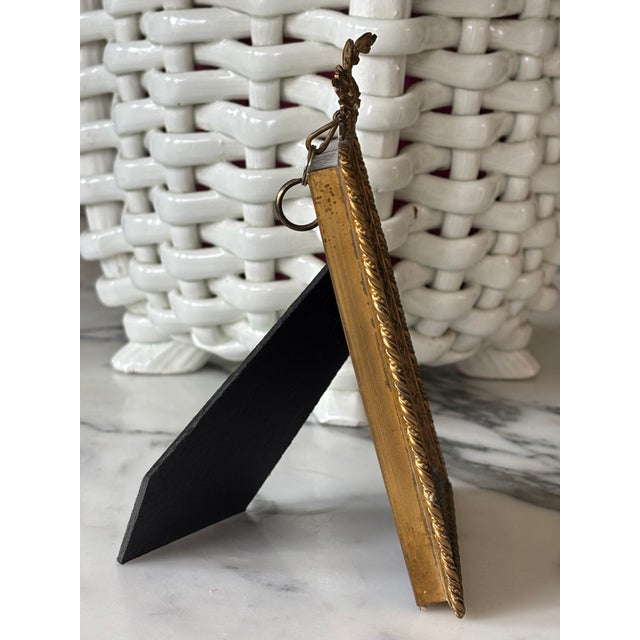 Late 19th Century Antique French Napoleon Bonaparte Miniature Portrait in Empire Gilt Frame For Sale - Image 5 of 9