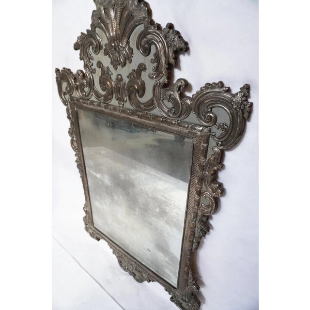 Melissa Levinson 19th Century Hand Hammered Repousse Framed Mirror by Melissa Levinson For Sale - Image 4 of 8