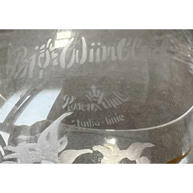 Crystal Magic Flute Glasses by Bjørn Wiinblad for Rosenthal, 1965, Set of 5 For Sale - Image 3 of 7