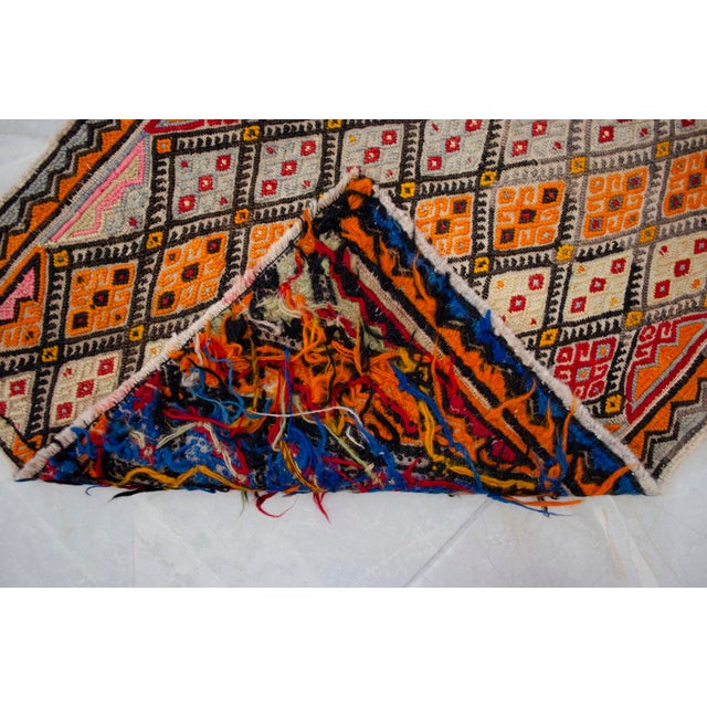 Textile 1960s Vintage Hand-Woven Braided Turkish Jajim Kilim Rug For Sale - Image 7 of 7