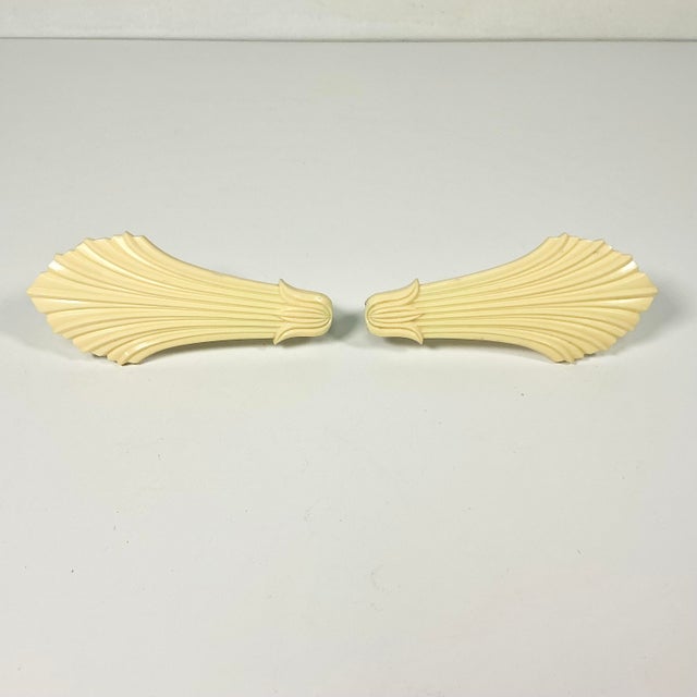 1940s Vintage Art Deco Hollywood Regency Boho Chic Bakelite Tiebacks - Set of 2 For Sale - Image 4 of 9
