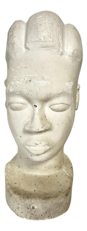 Plaster Head Sculpture, France, 1940s