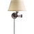 Boston Swing Arm in Bronze with Linen Shade Designer: Chapman & Myers Height: 13" Extension: 18.5" Backplate: 5" Round...