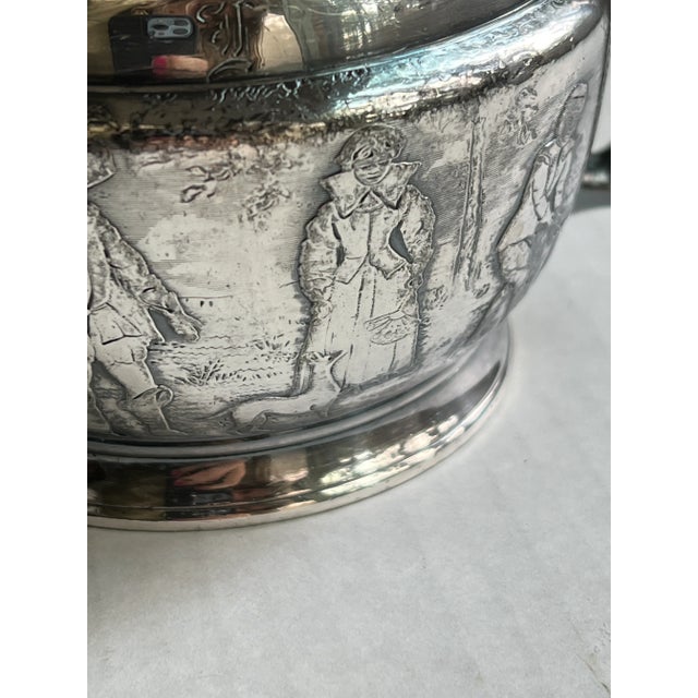 Reed & Barton Silverplate 2 Handle Bowl With Hunting Scene For Sale In Raleigh - Image 6 of 9