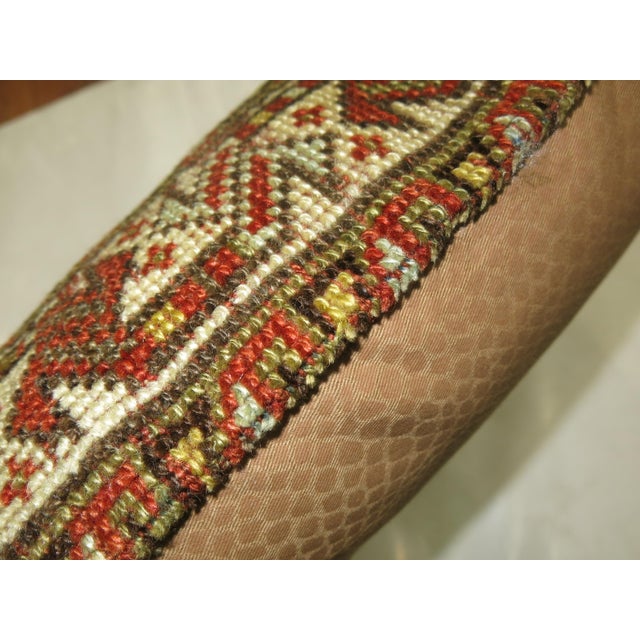 Early 20th Century Tribal Persian Bolster Size Rug Pillow For Sale - Image 5 of 5