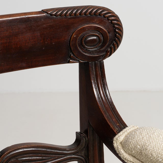 Brown 19th Century William IV Carver Armchair With Upholstered Seat & Arms For Sale - Image 8 of 16