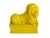 A vintage Italian pottery lion on plinth. Dimensions: 5 3/4"H x 5 3/4"W x 3"D. Bottom of piece shows maker's mark as well...