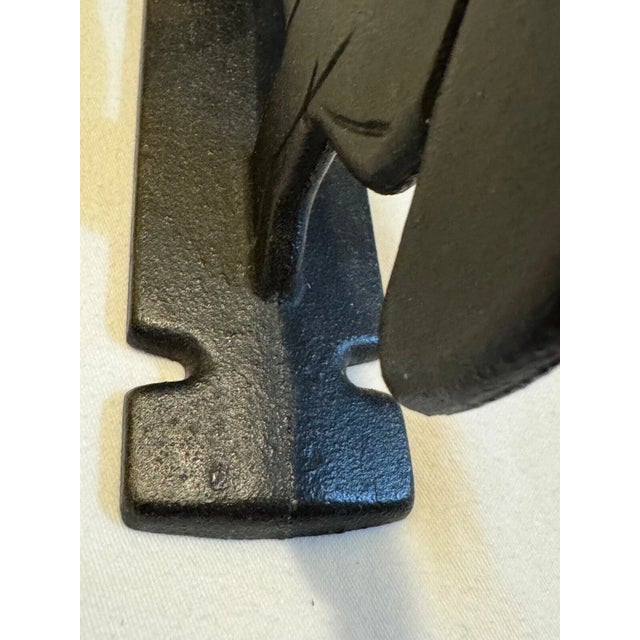1980s Cast Iron Daschund Heavy Doorstop Sleek Look For Sale In Atlanta - Image 6 of 8