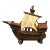 1950s Mid-Century Modern Ceramic Spanish Galleon Ship Tv Accent Lamp For Sale