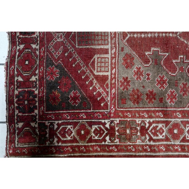 Textile 1920s, Antique Turkish Konya Handmade Prayer Rug 3 X 4 For Sale - Image 7 of 11