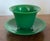 Green Antique 19th Century Chinese Bright Green Peking Glass Tea Cups & Saucers - Set of 4 For Sale - Image 8 of 18