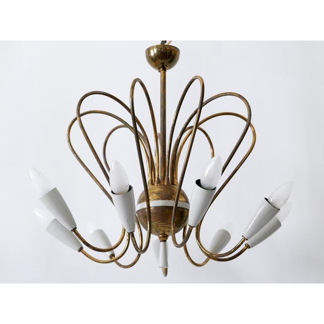 Gold Mid-Century Modern Sputnik Pendant Lamp, 1950s For Sale - Image 8 of 18
