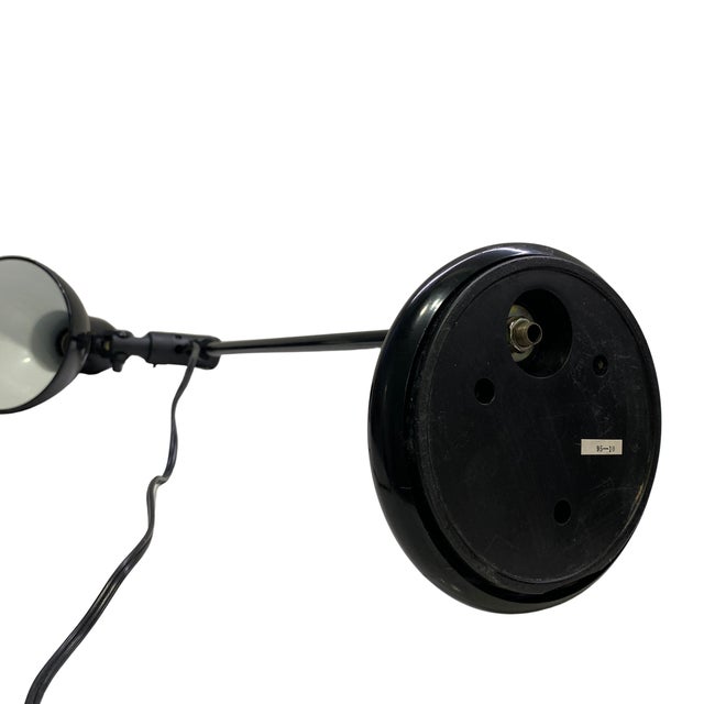 Vintage Mid Century Modern Black Adjustable Task Desk Lamp Industrial For Sale - Image 4 of 4