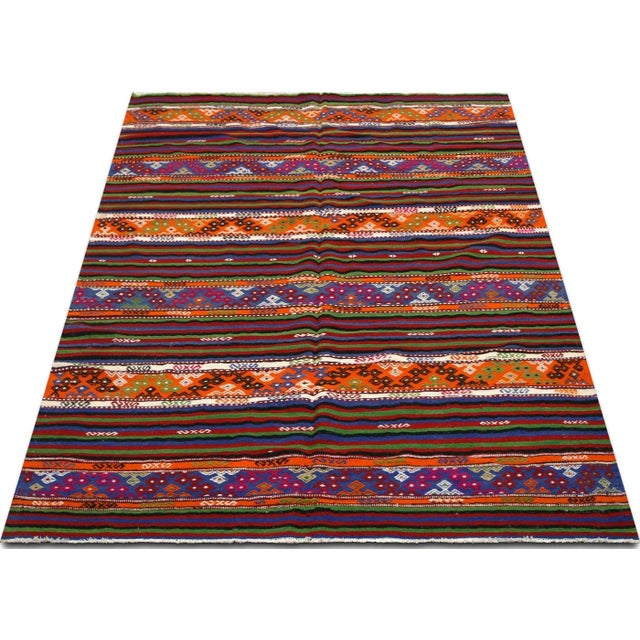 1950s 1950s Turkish Kilim For Sale - Image 5 of 6